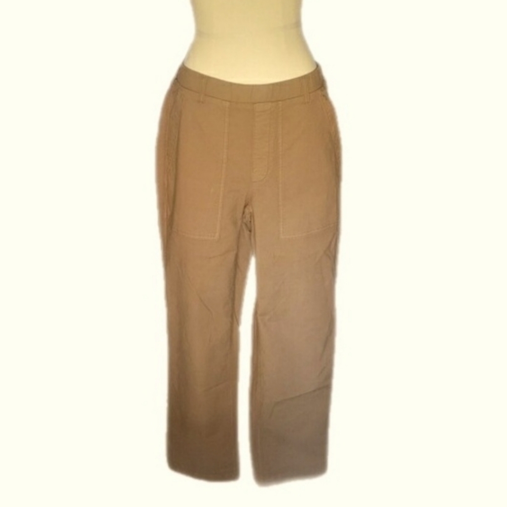 Lands’ End Elastic Waist Utility Pants Canvas in Light Carob